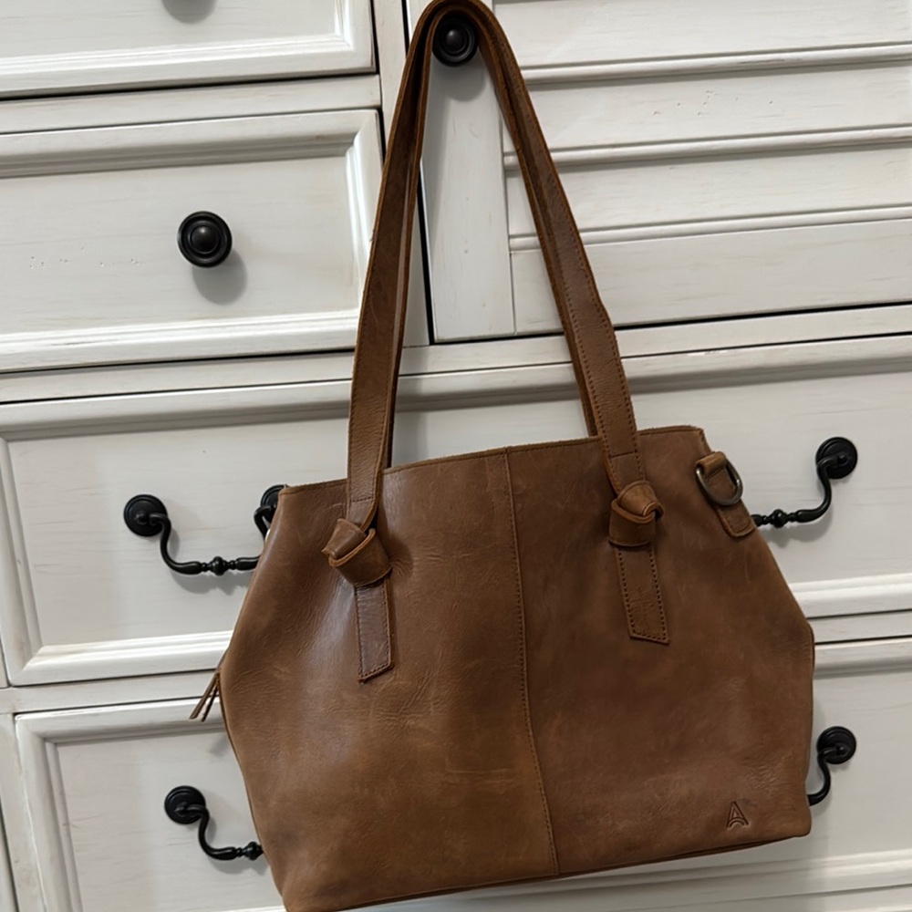 Able Brown Shoulder Bag with Structured Design